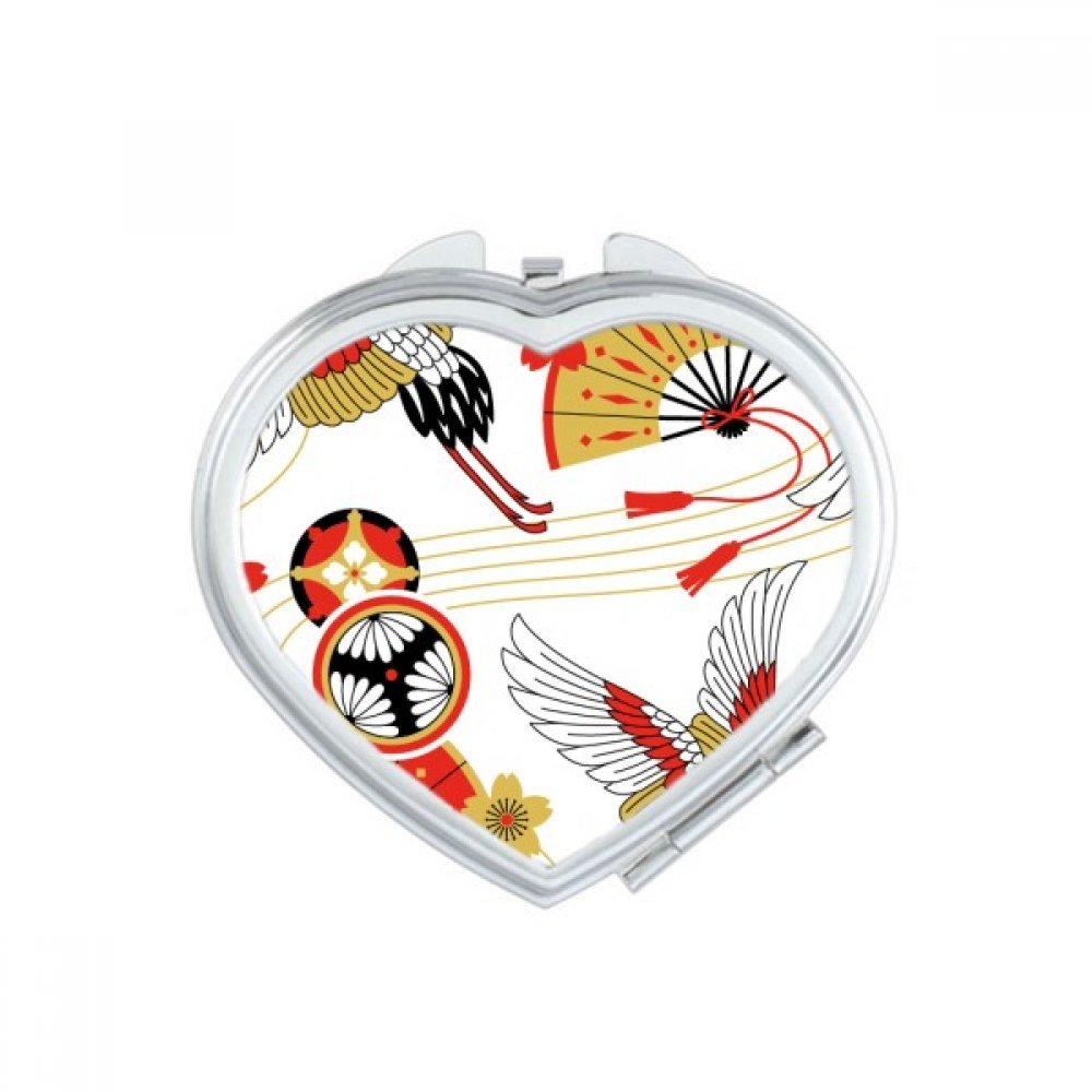 Miroir compact sakura motif japonais cœur : le cadeau mignon idéal
