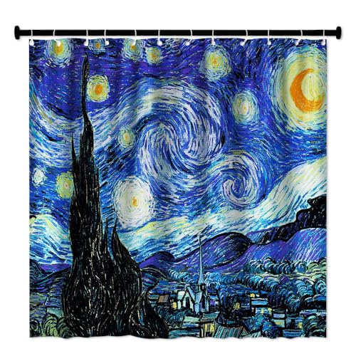 Careyoungs YL Duschvorhang-Set Sternennacht