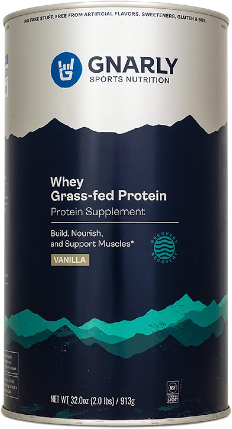 Gnarly Nutrition, Whey Protein Derived From non-rBGH New Zealand Grass-Fed Cows For Muscle Synthesis, Vanilla