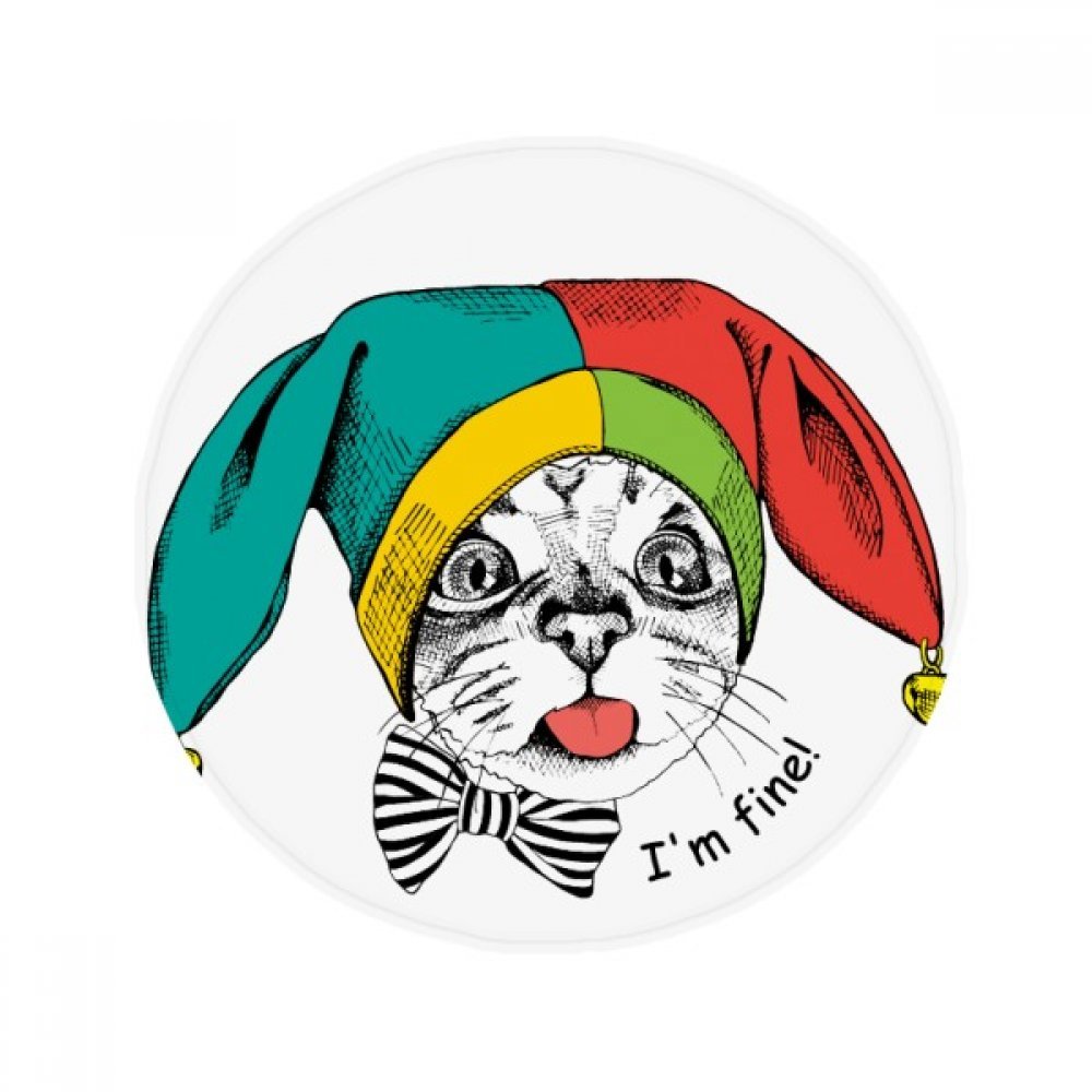 Tapis rond chat anti-dérapant de 80 cm pour égayer votre salon ou cuisine