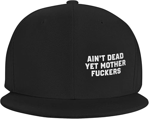 Miniatura 2 de Ain't Dead-Yet-Mother-Fuckers - Sombreros planos para hombres y mujeres, sombrero de camionero ajustable, gorras de béisbol Novetly, color negro