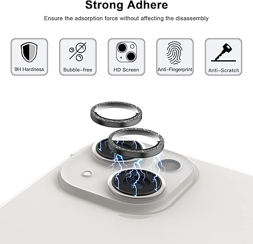 Miniatura 2 de Protector de lente para iPhone 14iPhone 14 Plus, protector de pantalla de vidrio templado, protector de pantalla de cámara Ultra HD 9H, resistente a