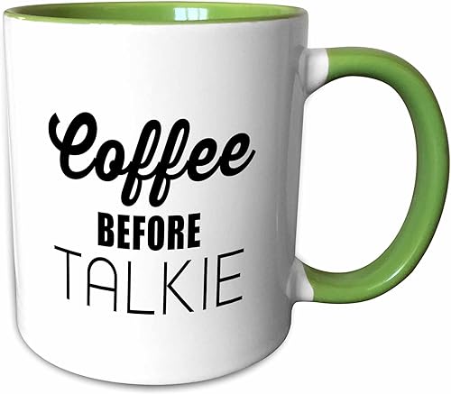 Miniatura 8 de 3dRose Coffee Before Takie - Taza de cerámica, 11 onzas, rojo/blanco