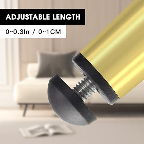 Miniatura 4 de Juego de 8 patas ajustables para muebles de 10 pulgadas, patas de mesa oblicuas de metal, patas de sofá, patas de mesa auxiliar, patas de silla,