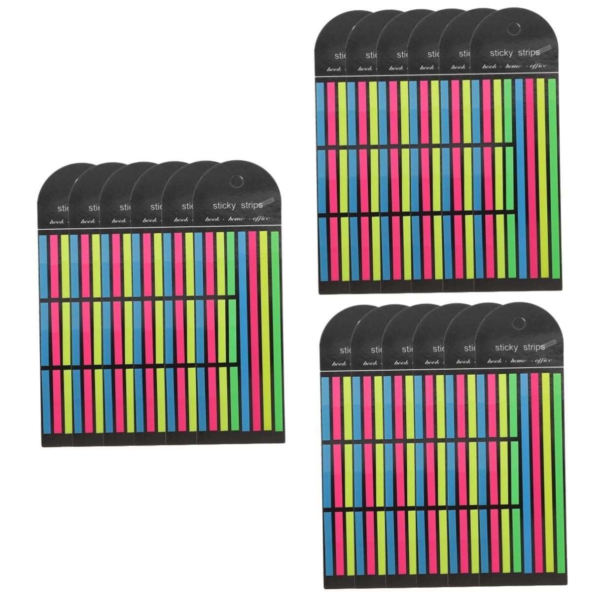 VILLCASE 18 Tiras De Lectura Cinta Resaltadora Para Libros Marcadores De Página Fluorescentes Tiras Adhesivas Para Navegación.