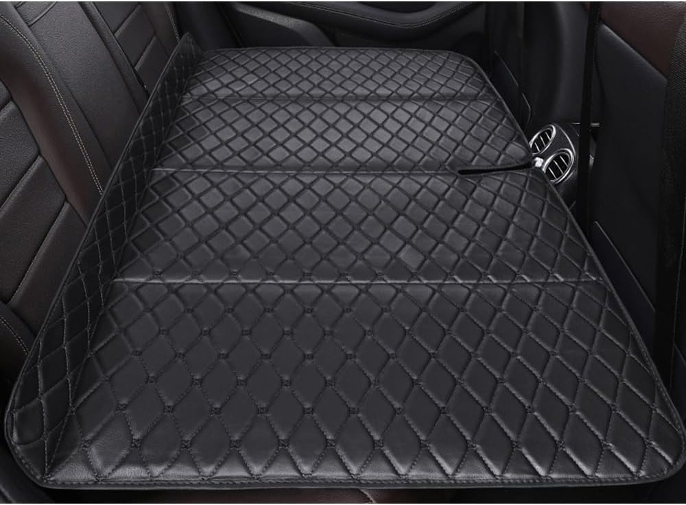Car Airless Mattress for Honda CRV 2017 2018 2019 2020 2021,1 Set Non-Slip Durable Portable Sleeping Pad Waterproof Easy Clean Skin-Friendly Equipped Adjustable Elastic,Pure Black-Large