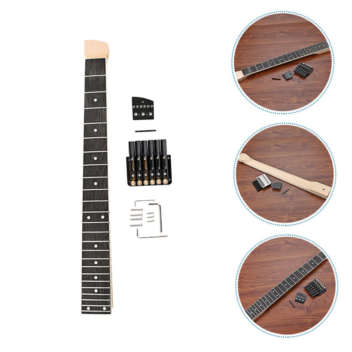 Levemolo Gs810 Piano Handle Bridge Set Electric Guitar Neck Unfinished Folk Instrument Accessory