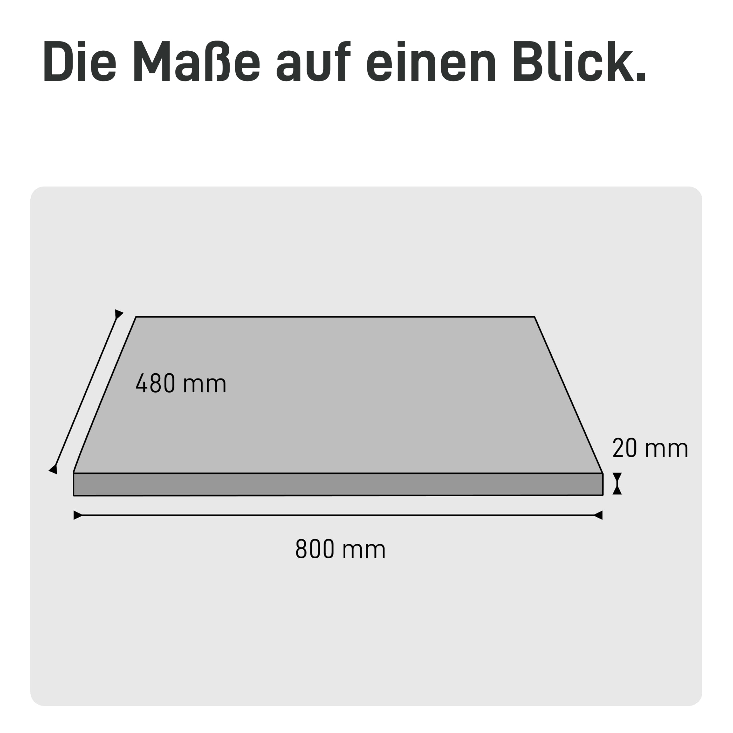Natural Goods Berlin 1x Malm Deckplatte Eiche - I K E A Upcycling - 2 cm Starke Malm Holzplatte passgenau mit Antirutschfunktion - Holzbrett Eiche massiv - DIY Fensterbrett Eiche Brett 80 x 48 x 2 cm