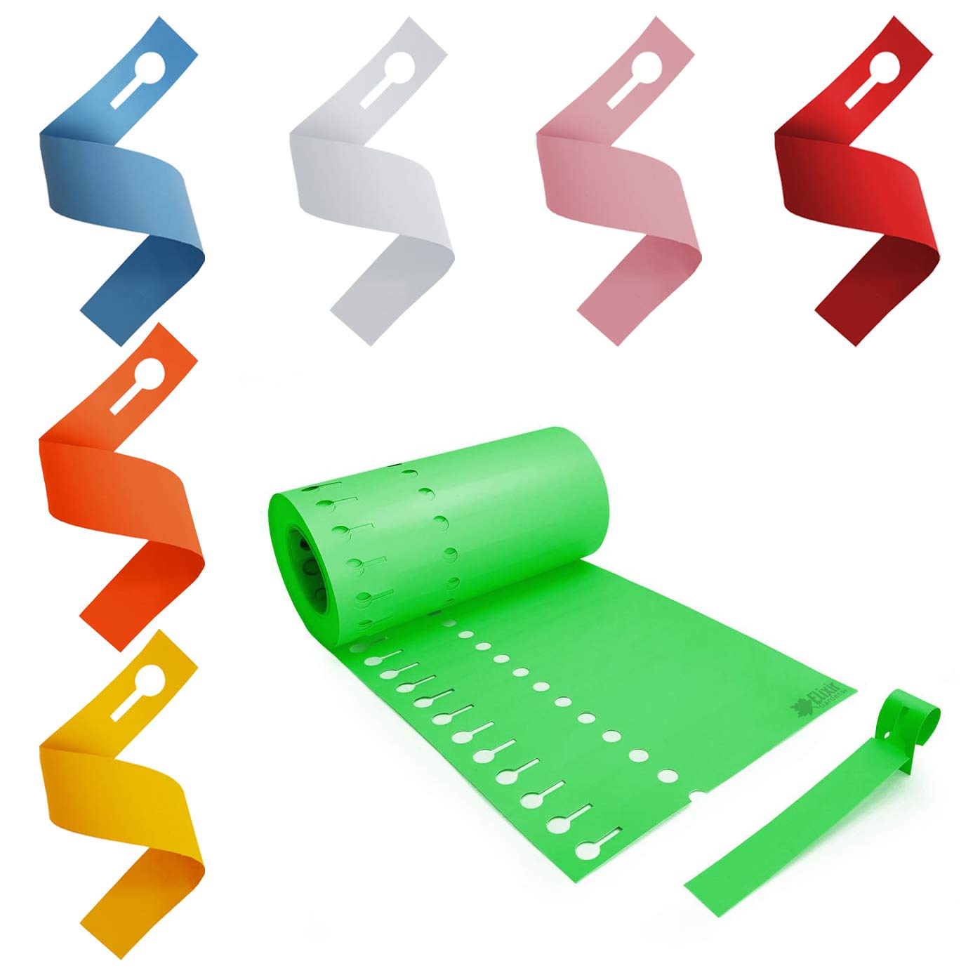 Elixir Gardens Loop Lock Labels | Selection of Colours & Quantities of 100-5000 | Professional Quality Tie-On Plant & Garden Tags | 160mm x 16mm Green x 3000