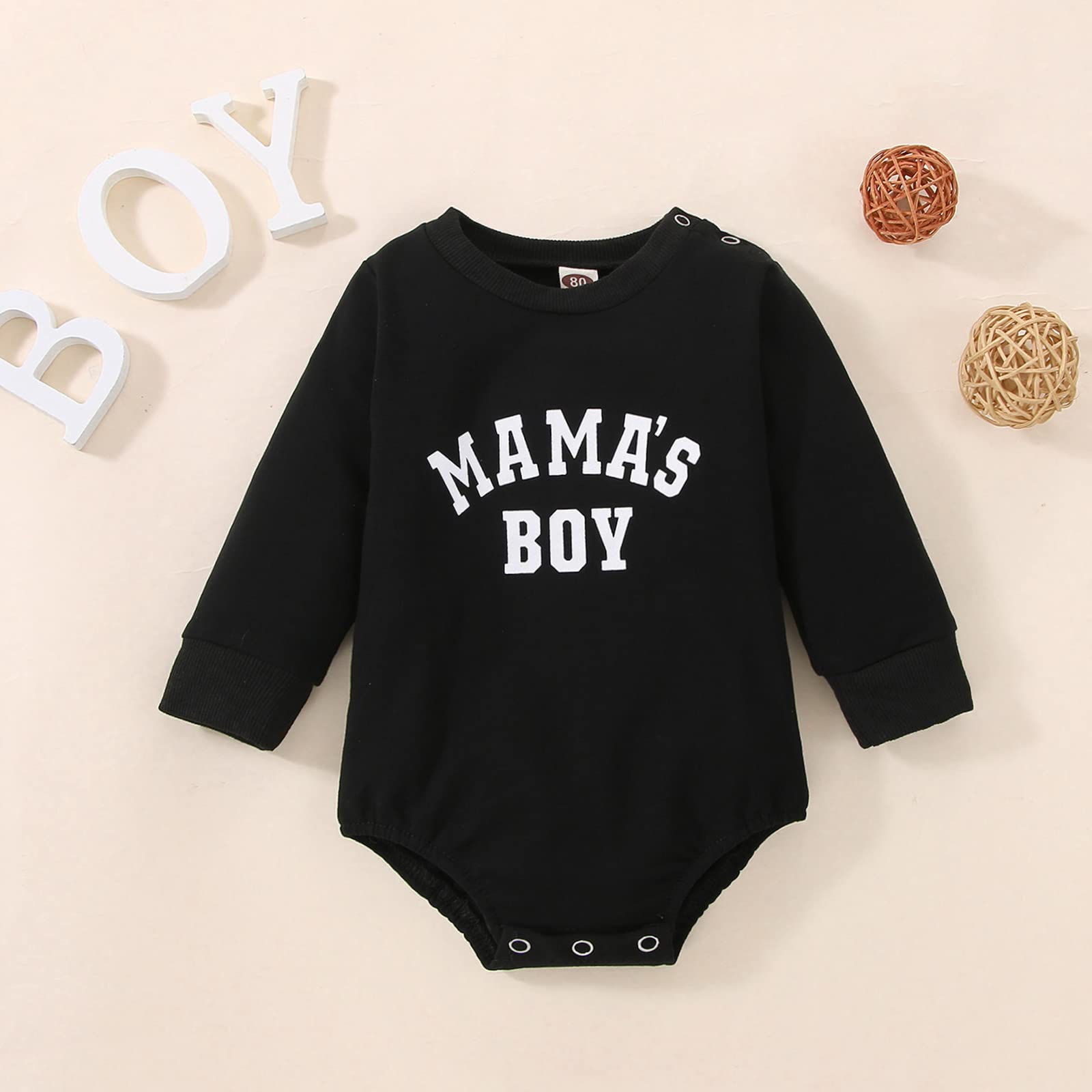 Baby Girl Boy Crewneck Sweatshirt Romper, Long Sleeve Rainbow Pullover Sweater Top Warm Fall Winter Clothes