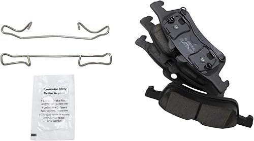 Miniatura 8 de TRQ Kit de pastillas de freno y rotor de cerámica delantera y trasera, ajuste directo con productos químicos