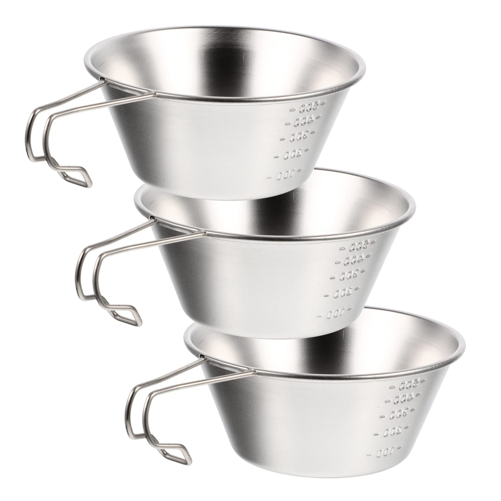 Abaodam 3stücke Edelstahl Schale für Camping Multifunktions-wasserbecher zum Picknick Kompakte Makgeolli-schüssel Wiederverwendbar