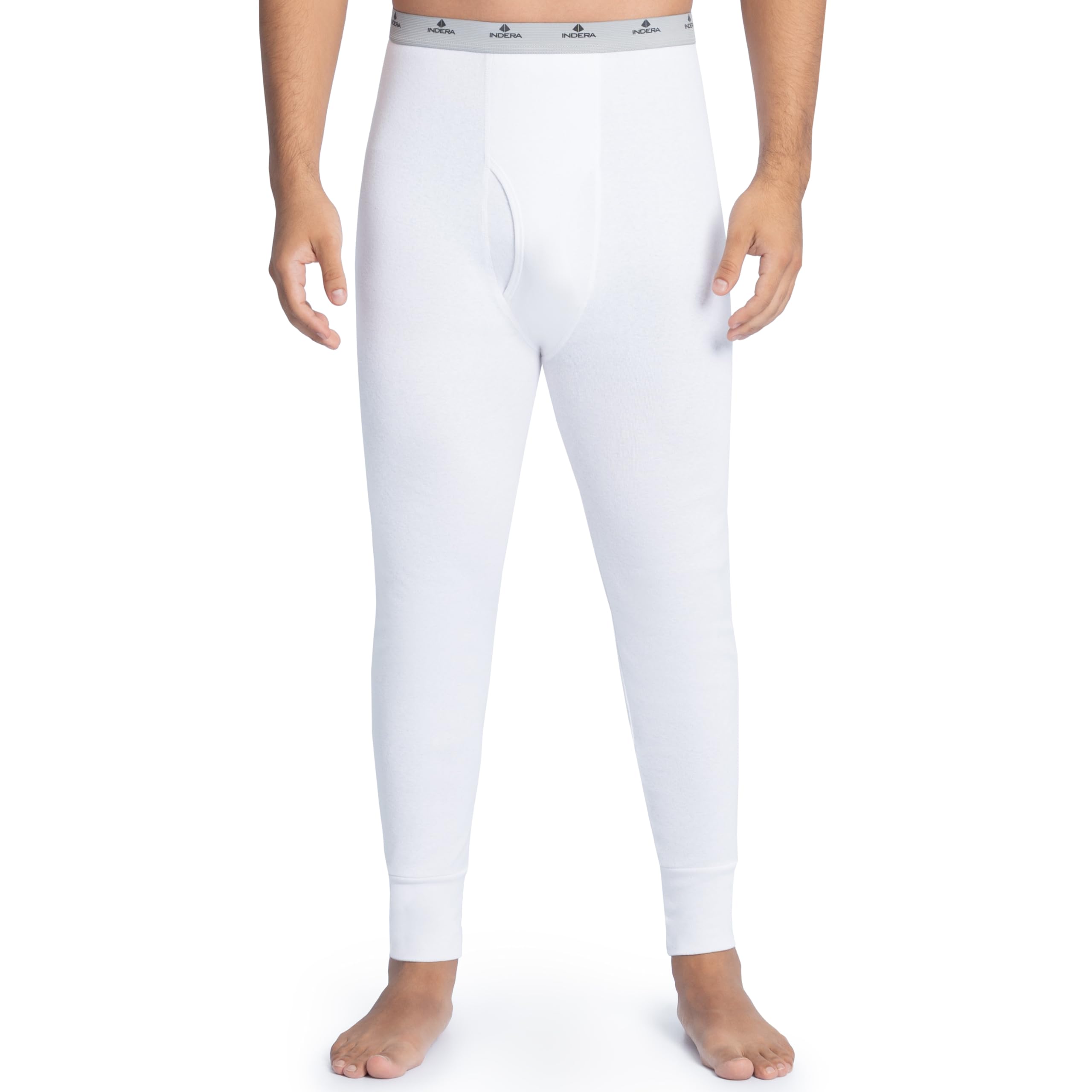 Men's Cotton Rib Knit Thermals Long Johns Underwear Pant