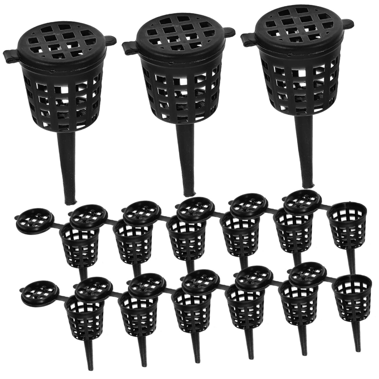 Yardwe 3 Juegos Fertilizante De Loto De Agua Red De Fertilizante Canasta De Bonsai Canasta De s Para Plantas Malla De El Plastico Black 100 Uds * 3