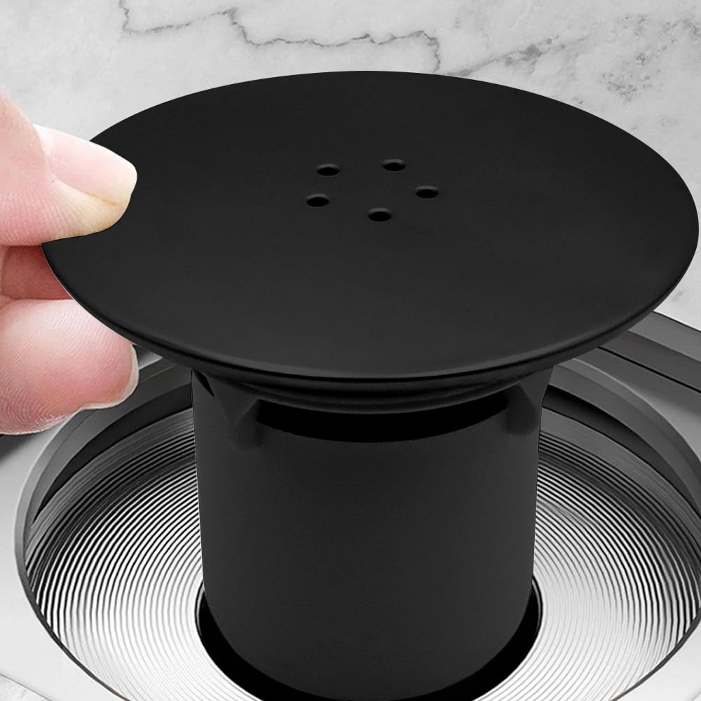 GYSRXS Shower Drain Cover Replacement 115MM Detachable Shower Trap Cover Fast Flow shower Plug Hair Trap for 90MM Drain Outlet Shower Waste Trap,Black - Image 4