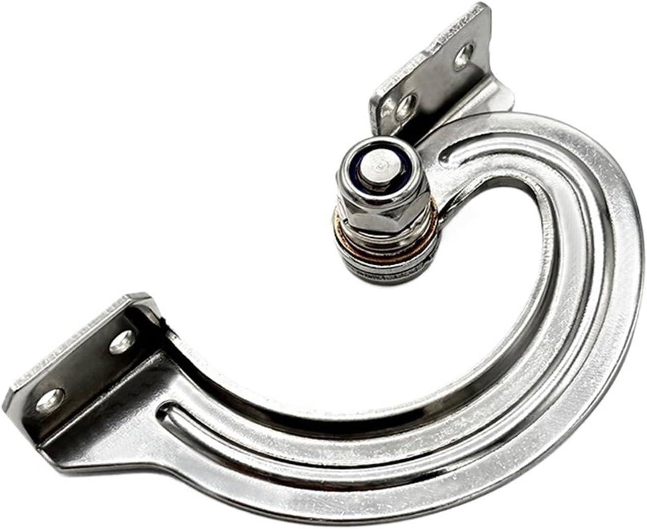 Bisagrpara muebles planos de Metal， Bisagra de puerta oculta con amortiguación ajustable de acero inoxidable for posición de tope arbitraria (1 pieza)(Left)
