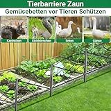 Amagabeli Garden Home 5PCS 60CM X 3M Beetzaun Metall Zaunelemente Dekorative Metall Gartenzäune Zaunelementen Gartenzaun Metall Zaun Garten Komplettset Zaun Metall Holz Draht Zäune Metall