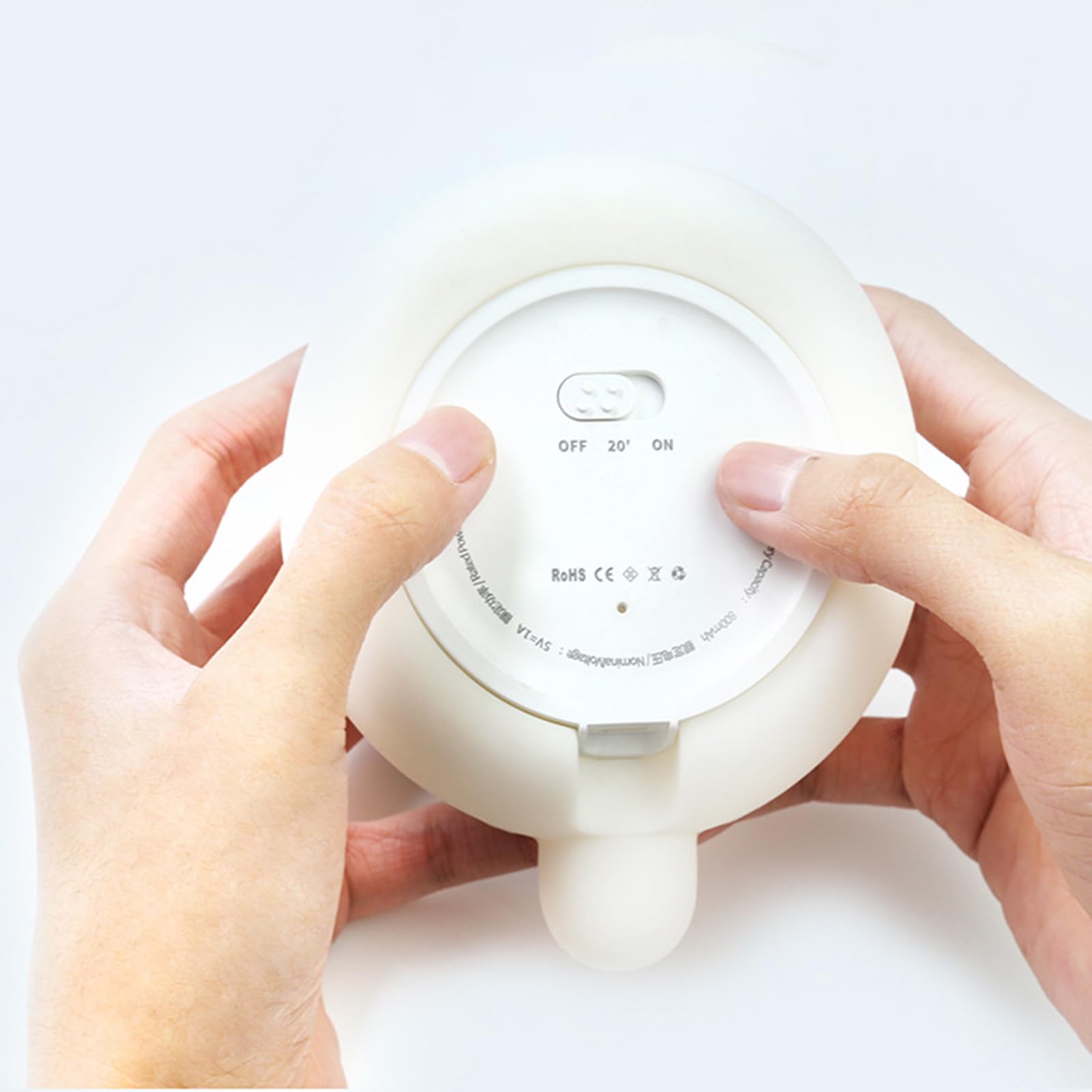 Teksome Luz nocturna para niños, lámpara de escritorio de gato, luz nocturna de silicona recargable, bonita lámpara de mesa, lámpara de mesita de noche, decoración de habitación de guardería