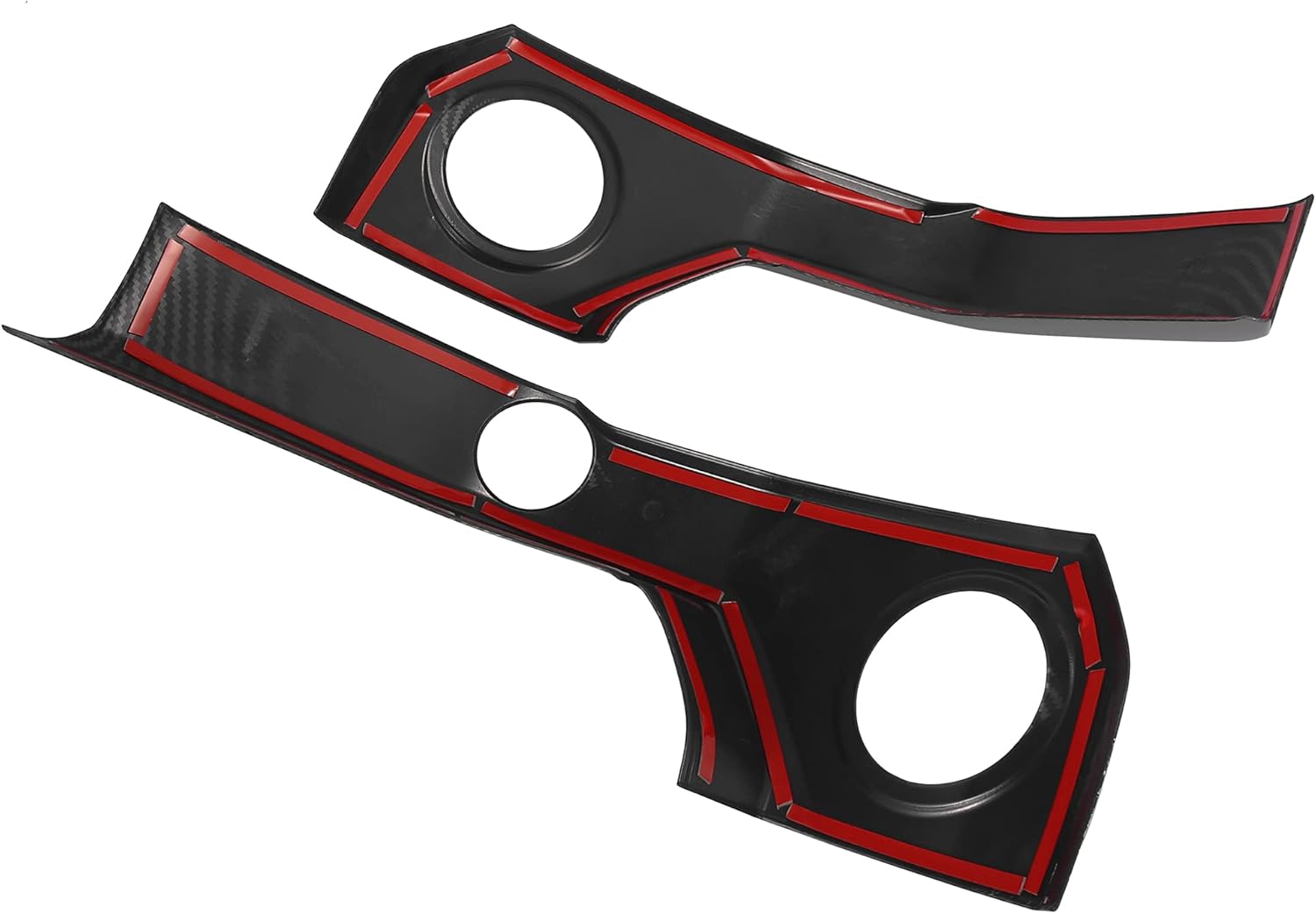 X AUTOHAUX Carbon Fiber Pattern Car Interior Center Console Air Condition Air Outlet Vent Decor Cover Trim Set for Toyota Tundra 2014-2021