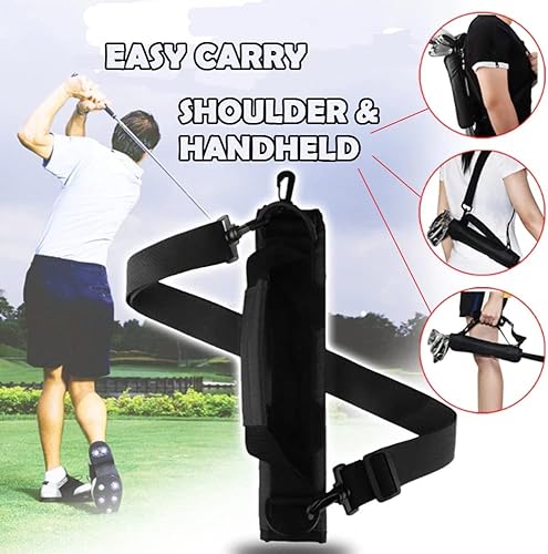 Mini bolsa de golf para palos de golf, bolsa de hombro ligera, bolsa de práctica portátil, bolsa de viaje plegable para el domingo, con capacidad