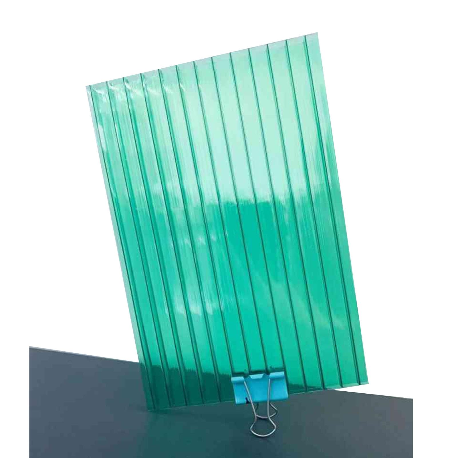 12 Stück Doppelwandige Polycarbonat-Gewächshausplatte, Regensichere Ersatz-Überdachung For Außengewächshäuser, Einfach Zu Schneidende Abdeckfolie For Gartenarbeit Im Freien, Landwirtschaft(Green,1.05X