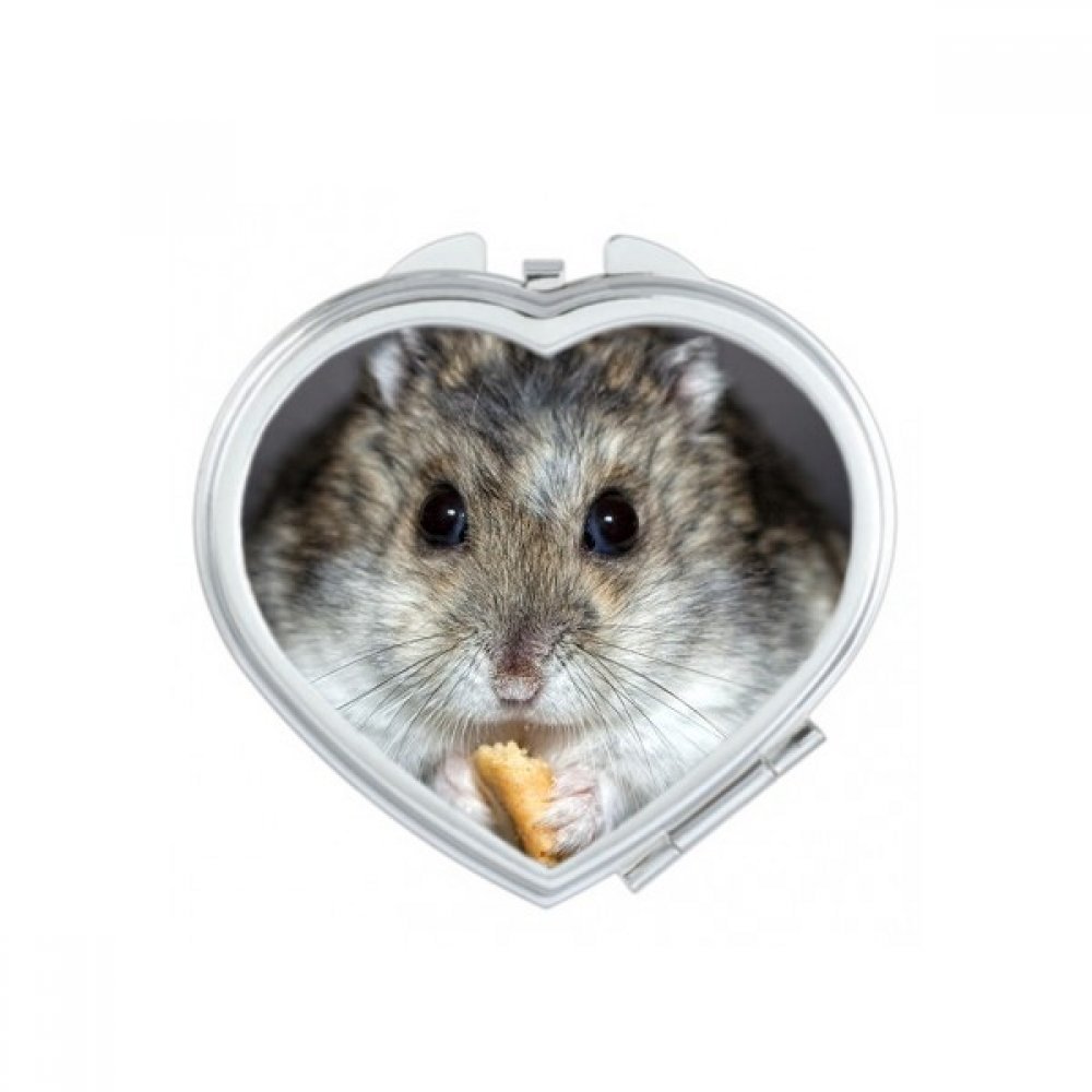 Miroir de poche portable hamster mignon pour retouches maquillage