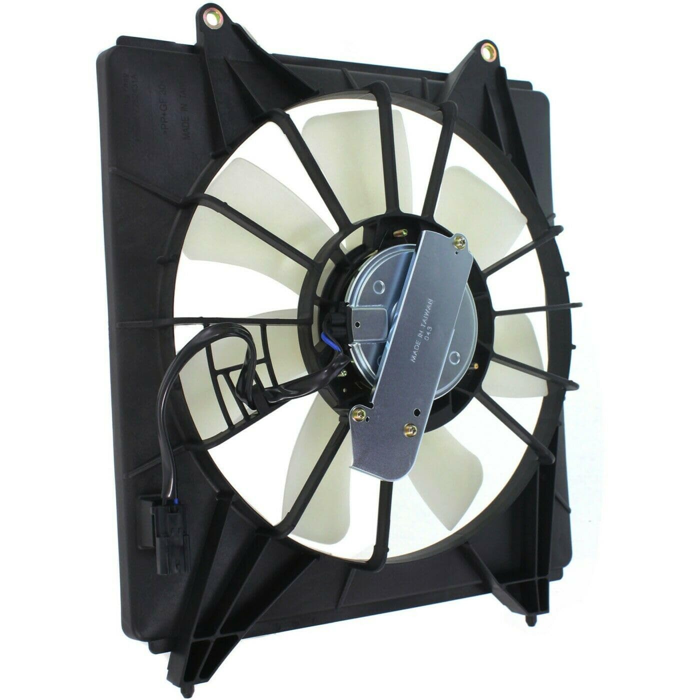 JUANQIAPAS Radiator Cooling Fan Right Passenger Side Assembly for Honda for Accord 2.4L 2013-2017 12268413 HO3113134 230-0513