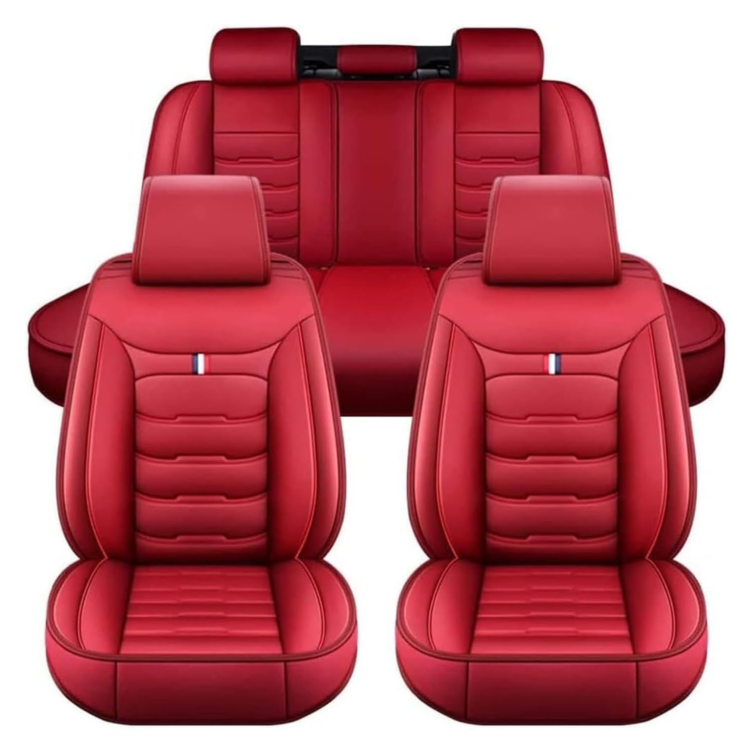 HFFTYU Leather Car Seat Covers for Seat Arona Arona FR Altea FR Ateca Ateca FR Marbella Ibiza Mk2, Waterproof Full Set Interior Protectors, 5-Seater Breathable Padded Automotive Seat Covers,C