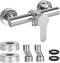 shower faucet single lever shower faucet shower faucet for shower wall mount wall shower faucet for bathroom 304 stainless steel bathtub faucet, G ½ water outlet down