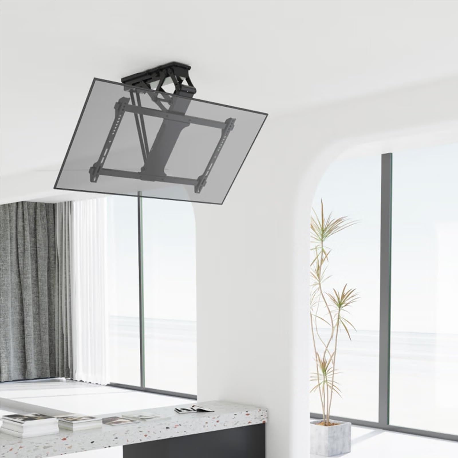Élévateur TV électrique haut de gamme avec support TV plafond réglable