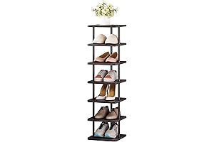 7-Tier Vertical Shoe Rack for Entryways: Stylish Space Saver