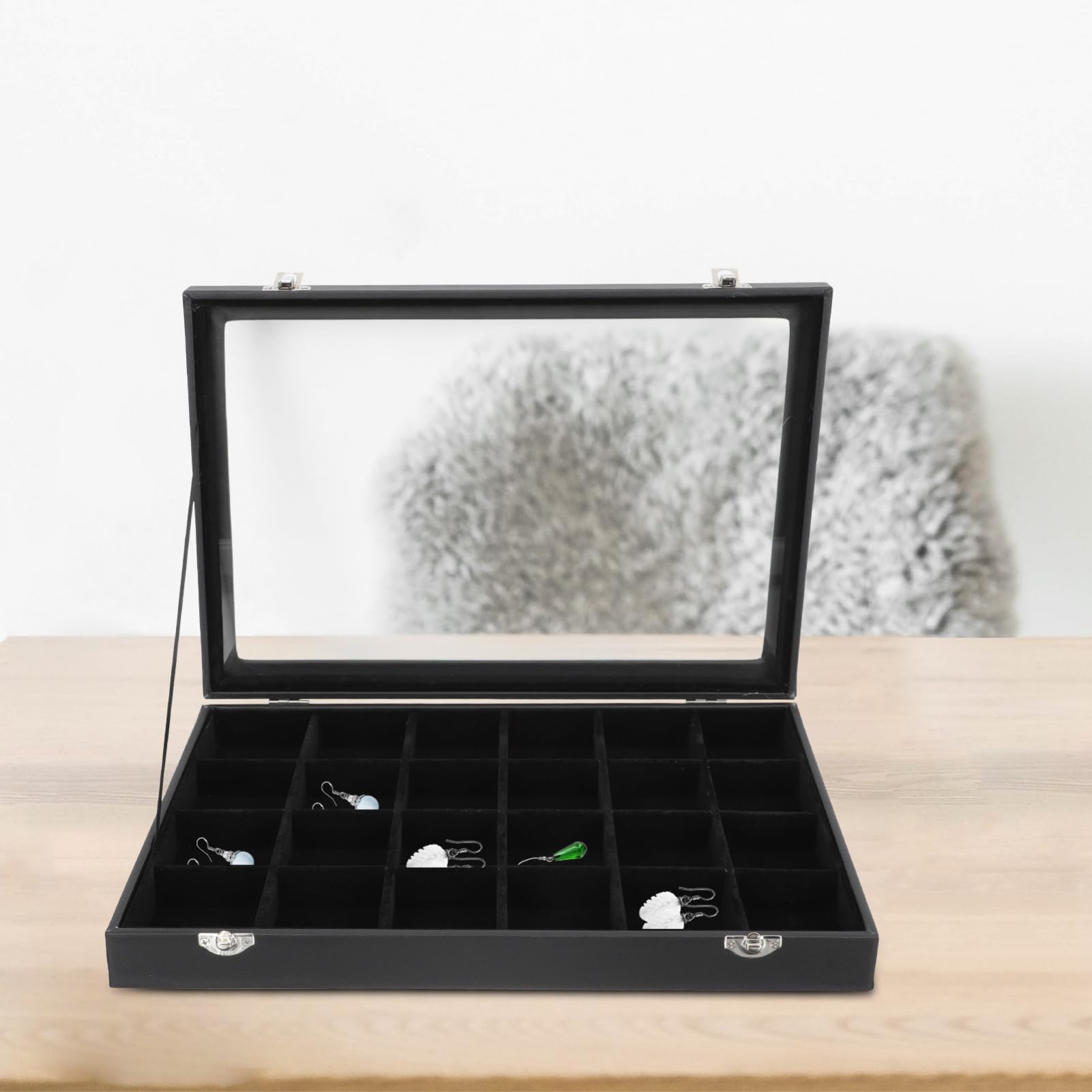 PartyKindom 1pezzi Scatola per Gioielli Multiscomparto Organizzatore per Collane e Braccialetti Contenitore per Orecchini e Anelli Realizzato Materiali di Design Semplice e Compatto