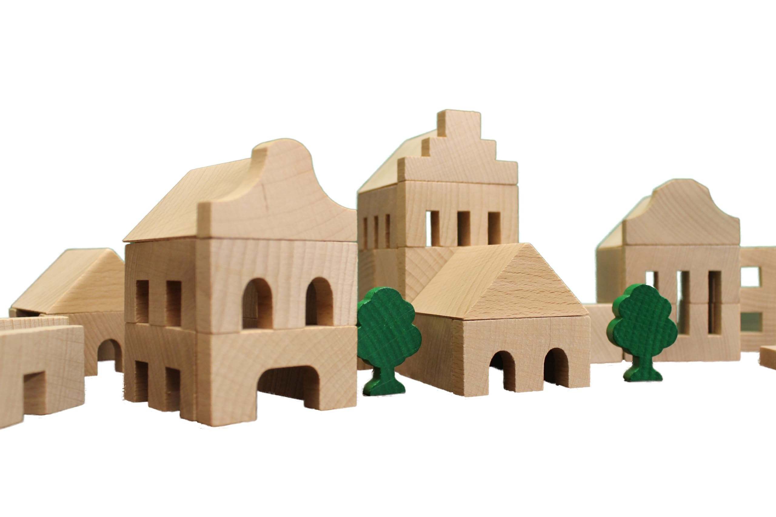 Kinder Holzbaukasten für kleine Architekten Handarbeit natur Spielzeug Erzgebirge Holz