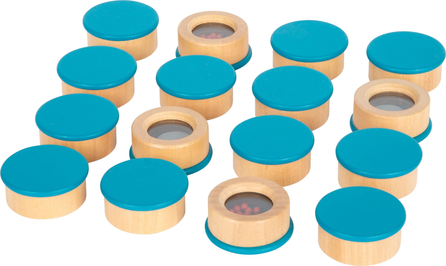 small foot Memo acústico Sensory, Juego sensorial, con 16 cajitas de Madera rellenas, a Partir de 3 años, 12468