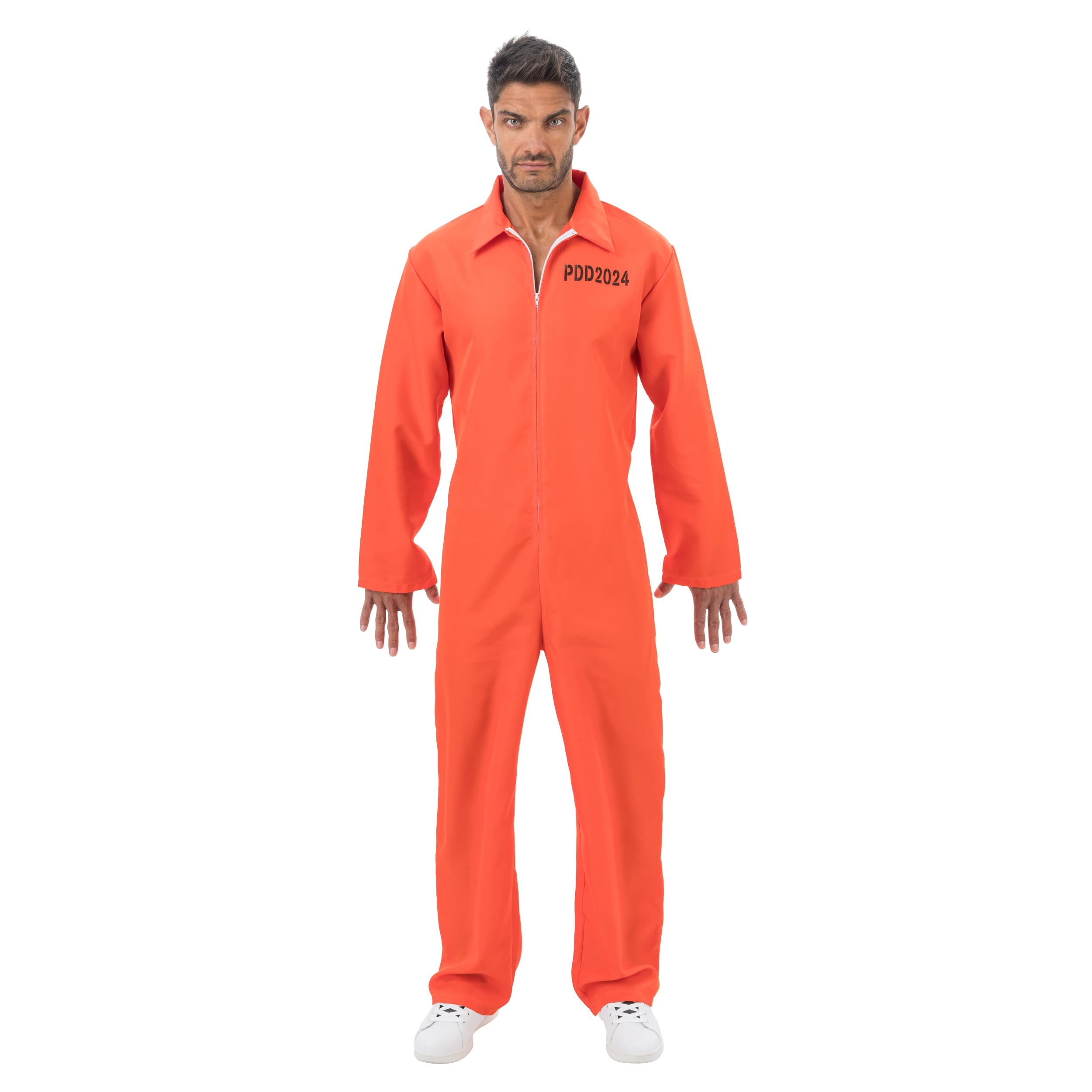 Bkazwe Déguisement Prisonnier Adulte Combinaison Orange à Numéro Costume Cosplay Unisexe - Parfait Pour Halloween, Fête Déguisée, Carnaval Homme/Femme, Uniforme De Prison Cosplay Pour Adulte