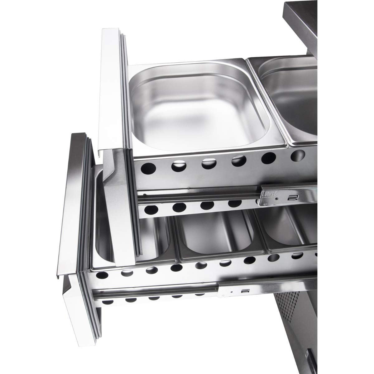 ZORRO - Kühltisch ZS 901 2D - 1 Tür - 2 Schubladen - Gastro Saladette mit Arbeitsfläche - R600A - Digitales Thermostat