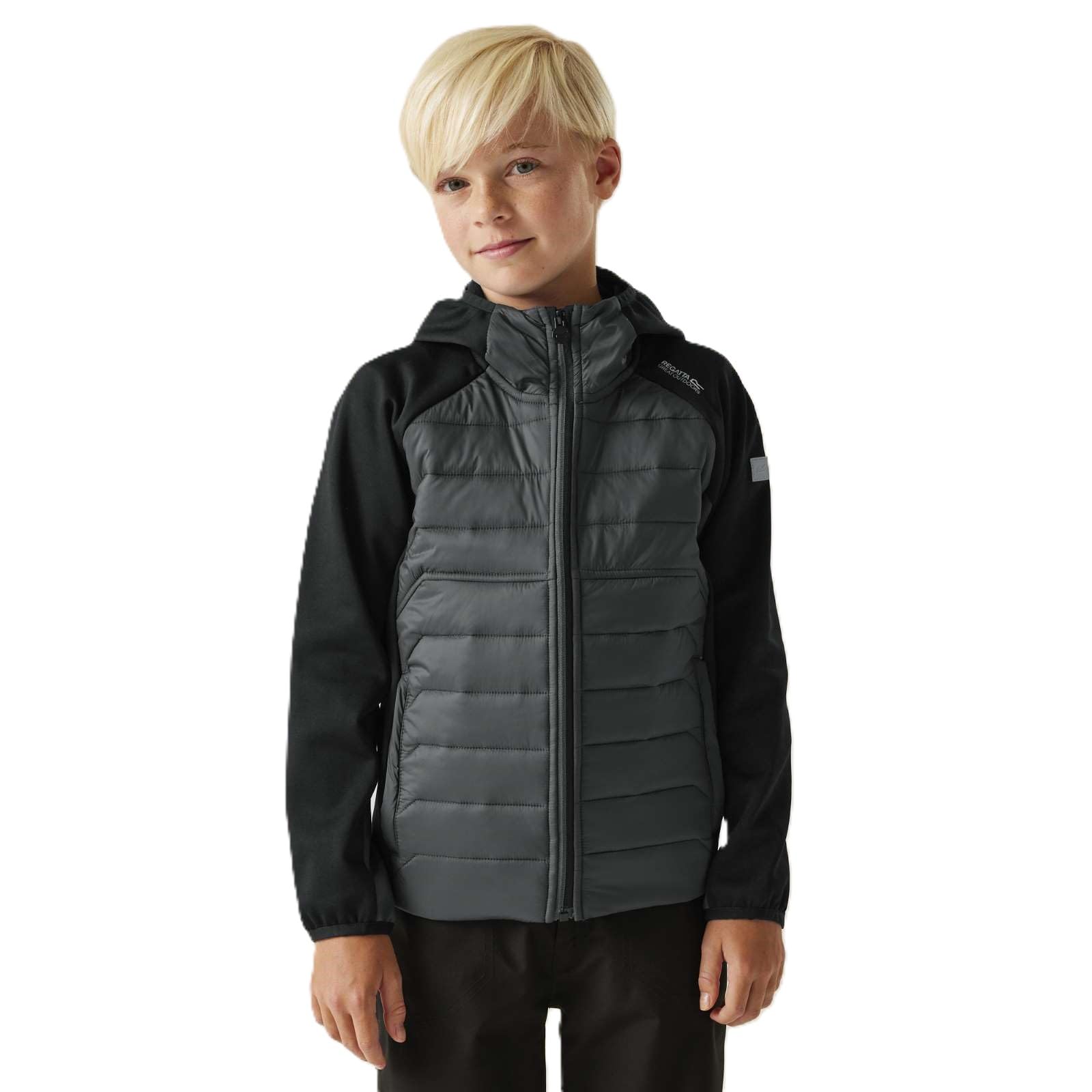 Regatta Kids' Kielder IX Hybrid Jacket with Extol Stretch panel inserts & synthetic Warmloft down-touch insulation, perfect for hiking, walking & outdoor activities
