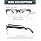 OLOMEE Black Clear Reading Glasses Men Blue Light Blocking Large Oversized Wide Readers +2.00 Cheaters w/Big Head/Large Face