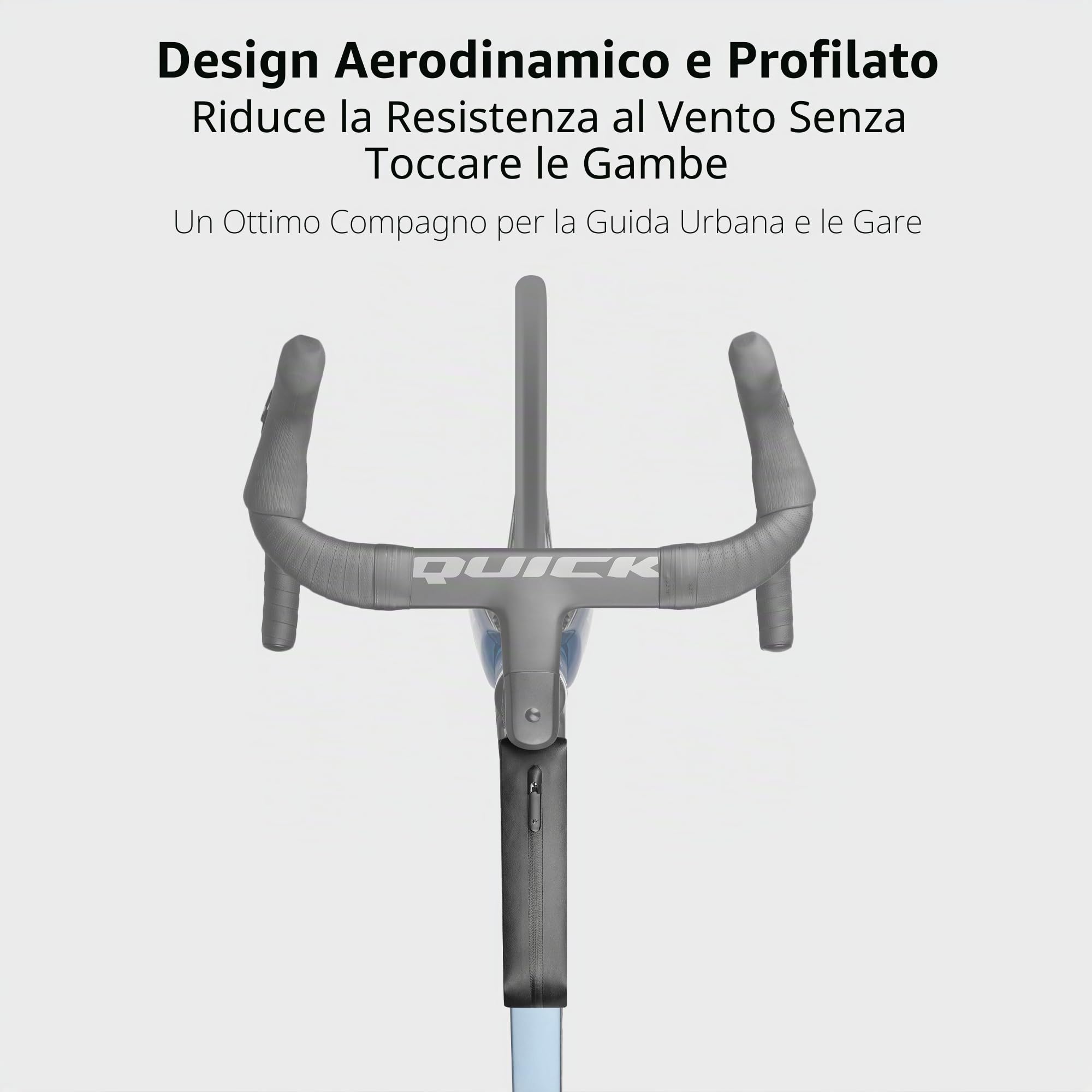 Rhinowalk Borsa del telaio della bicicletta con cerniera, impermeabile e stabile, borsa da bicicletta professionale, accessori da ciclismo per mountain bike e bici da strada, nero