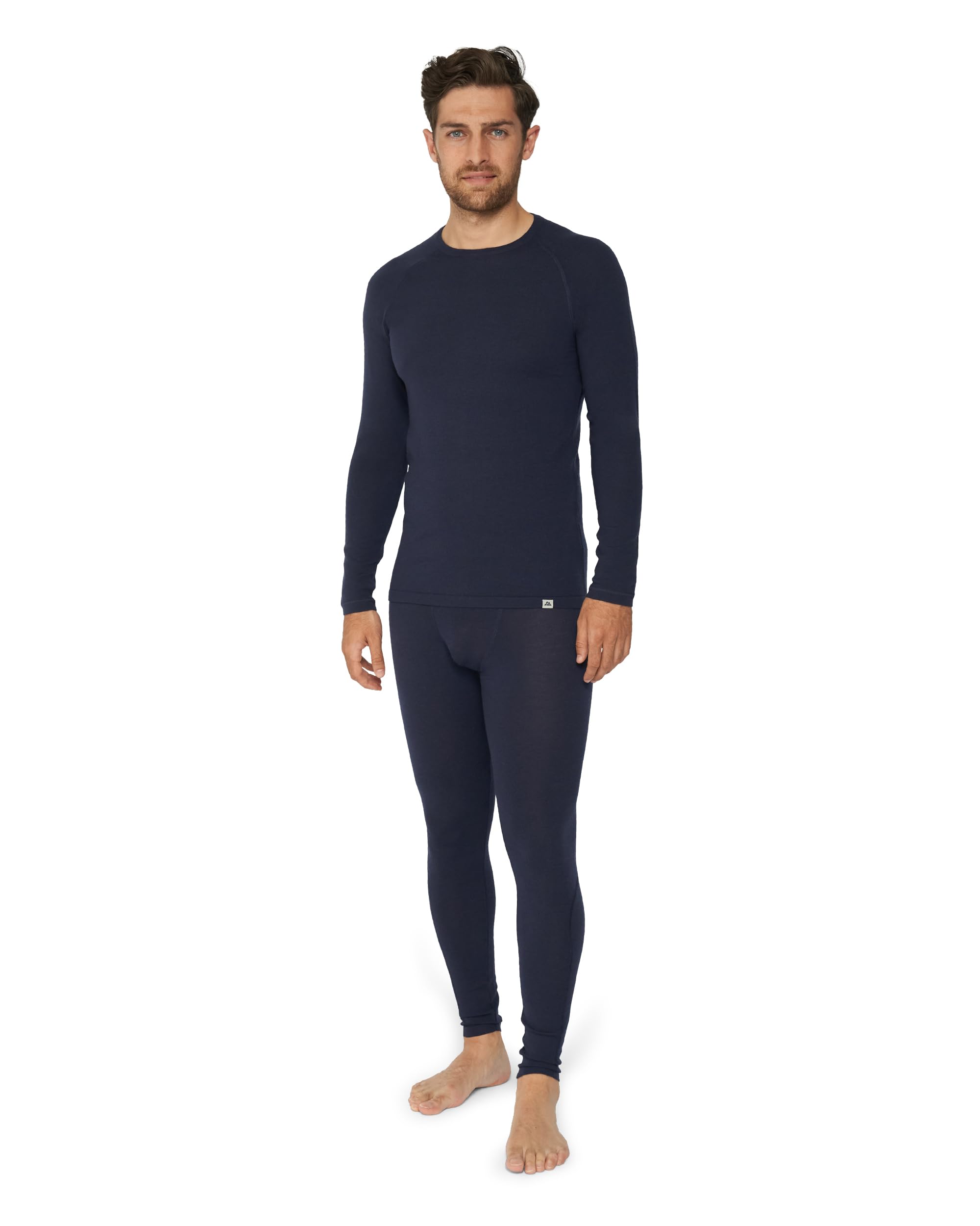 DANISH ENDURANCE Intimo Termico Uomo Lana Merino, Maglia Termica Uomo e Pantaloni Termici, Calzamaglia Termica Uomo Invernale per Sci, Trekking