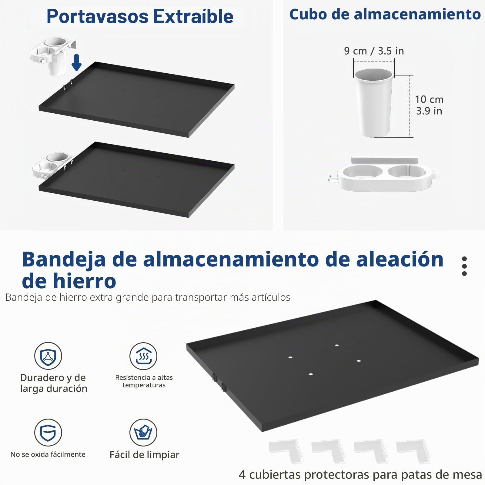 ZHOOGE Bandeja de salón con ruedas y soporte, aleación de hierro de, bandeja de tatuaje ajustable con triciclo silencioso
