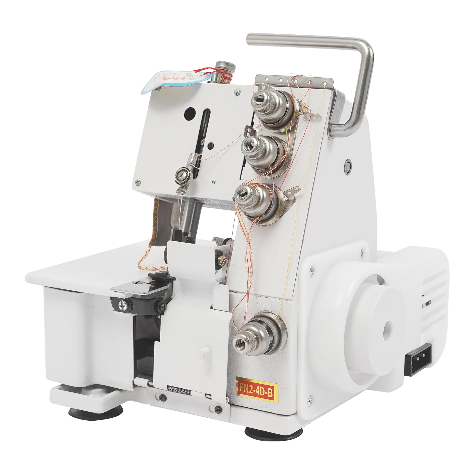 Seaming Machine, Professional 4 Thread Serger Overlock Sewing Machine 4-Line w/Foot Controller Seaming Tool 80W 1200 Stitches/Min portable for Undershirts, Cotton Sweaters