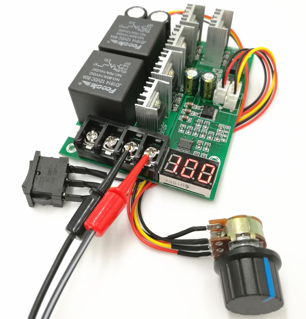 2PCS Regolatore di velocità del motore Dc, Controller motore Dc10-50v, Pwm Interruttore di controllo motore reversibile, Interruttore driver motore reversibile