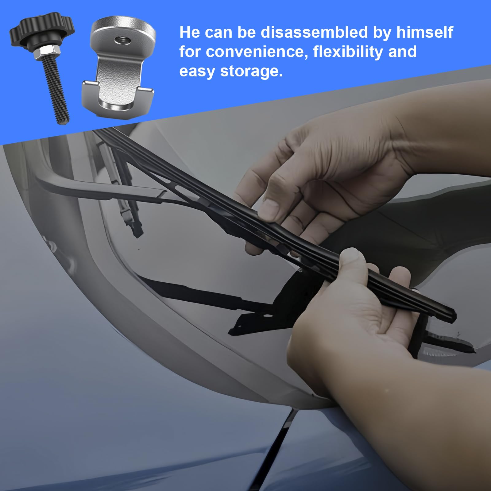 Estrattore per braccio tergicristallo, strumenti per tergicristalli, strumento di smontaggio per braccio tergicristallo regolabile, estrattore universale per braccio tergicristallo per auto, rimuovi