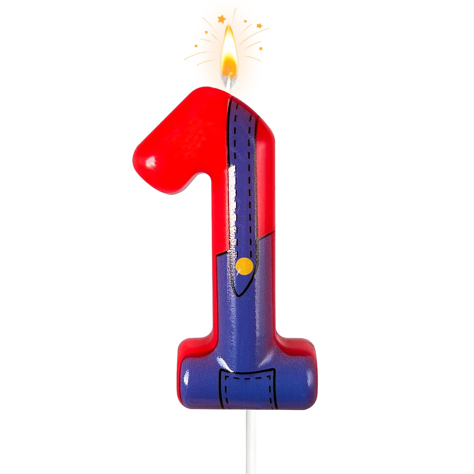 Laackys Boys and Girls Red and Blue Digital Birthday Candles, Birthday Cake Party Decorations, Cartoon Game Theme Party Decorations, Children's Party