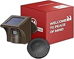 eMACROS 1/2 Mile Long Range Solar Wireless Driveway Alarm Outdoor Weather Resistant Motion Sensor & Detector-Security Alert System-Monitor & Protect Outside Property