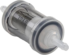 Diesel Inline Fuel Filter with Stainless Steel Wire Mesh for Webasto and Air Heaters, Removable Element, 82mm Transparent Plastic Housing
