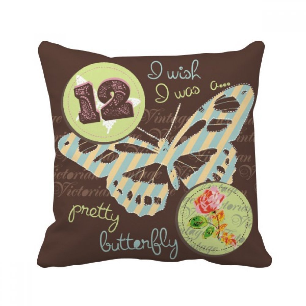 Coussin papillons multicolore 40x40cm pour corriger un canape trop terne