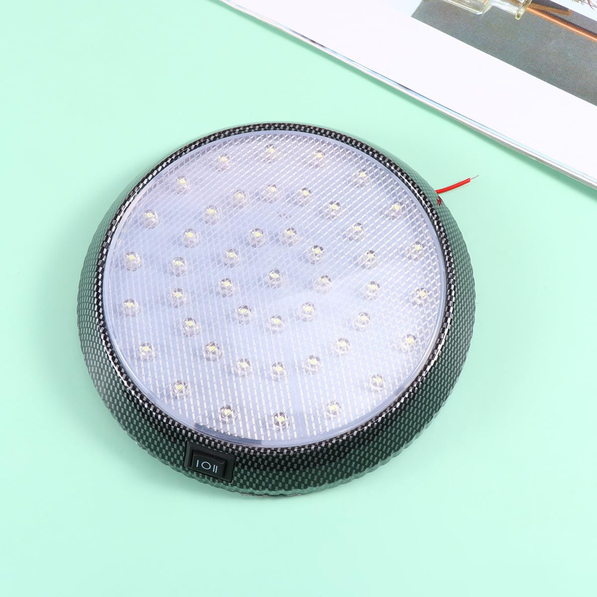 SHINEOFI Phares LED pour Voiture Intérieur, Plafonnier Rond en Plastique 2pcs Pulvérisation pour Améliorer le Plaisir de Conduite