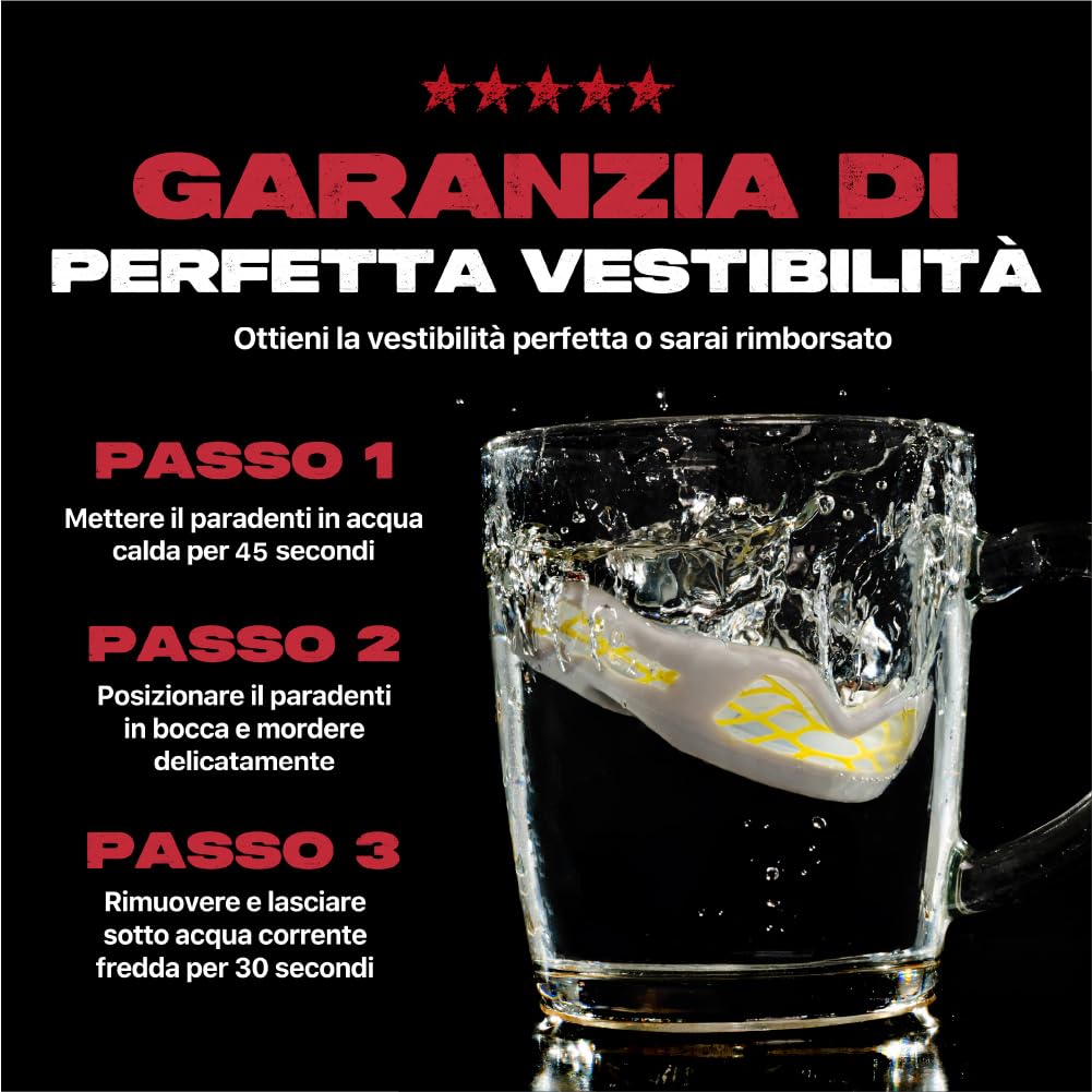 SAFEJAWZ Nitro Paradenti Sportivo Adulti e Bambini Contatto Completo per Tutti Gli Sport, tra Cui Rugby, MMA, Hockey, Judo Arti Marziali e Boxe (Grigio)